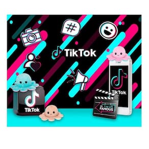 Fundo Fotográfico Gigante 3D Tik Tok 3,00X2,50 Horizontal
