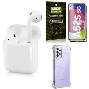 Capinha Samsung A52S + Fone Bluetooth Ly-122 + Película 3D