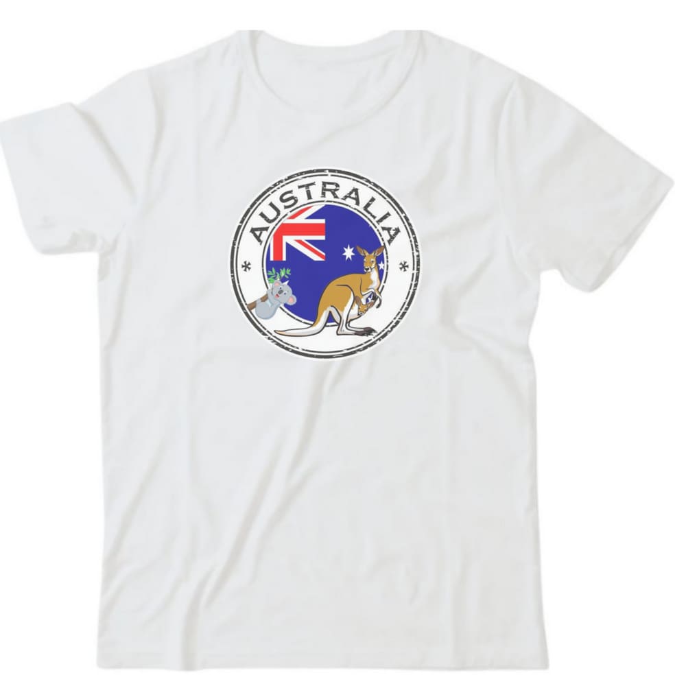 Camiseta algodão geografia - Australia