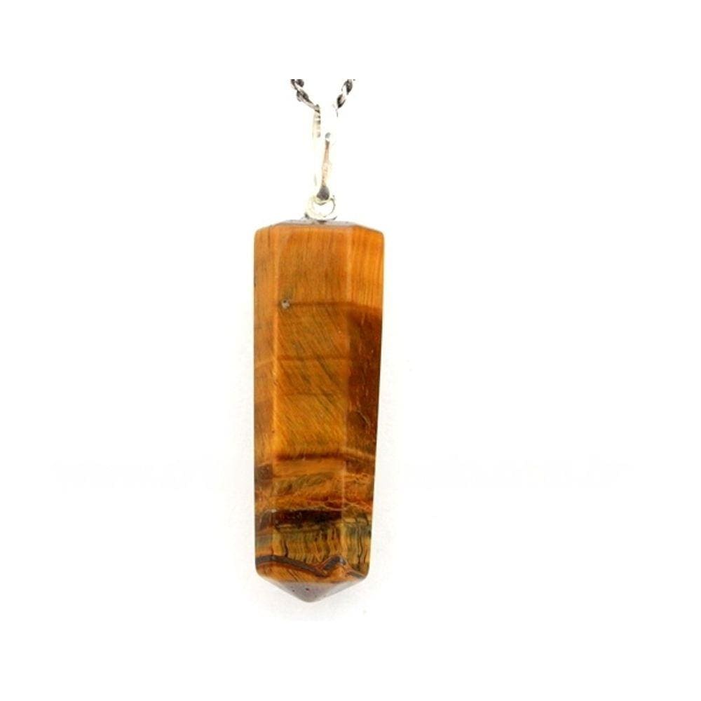 Colar Pontinha Olho de Tigre Pino Prata 950