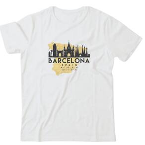 Camiseta algodão global prints - Barcelona - Espanha
