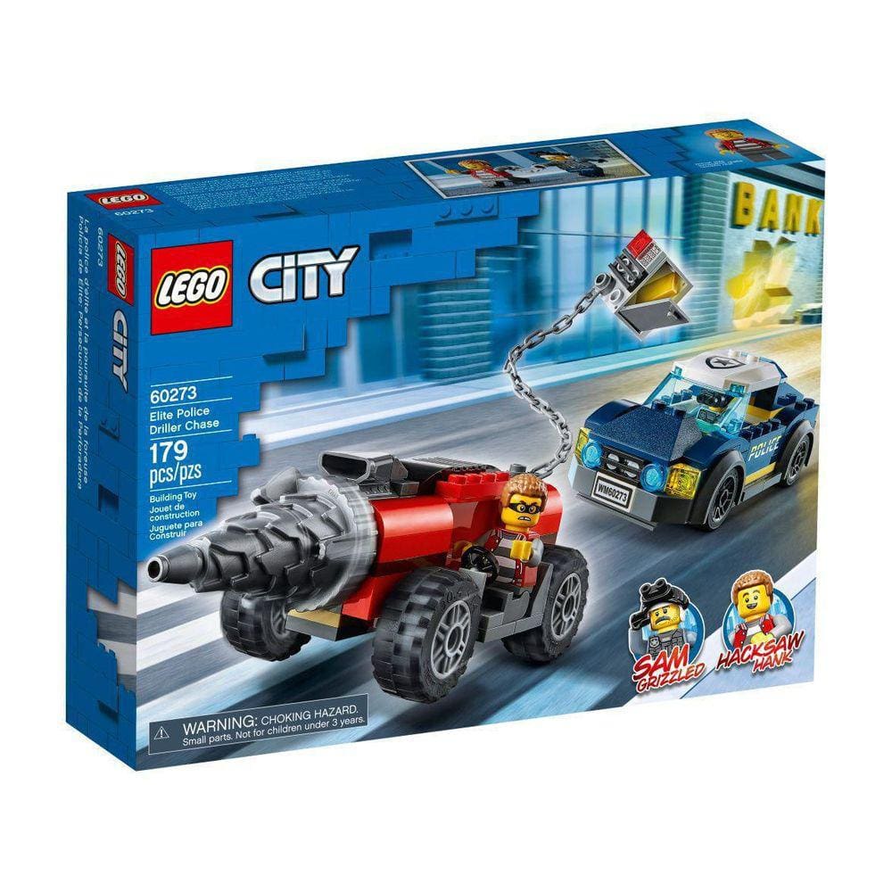 Lego City Perseguição De Carro Perfurador 179 Peças 3+