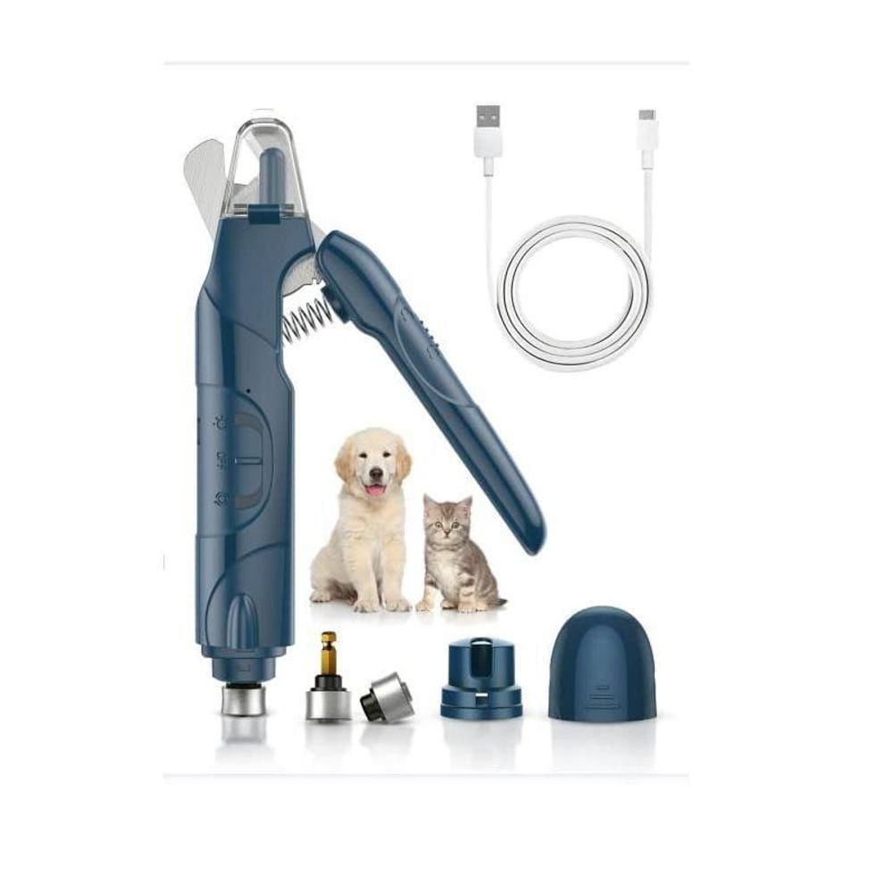 Lixa De Unha Para Cães E Gatos Recarregável Com Cortador