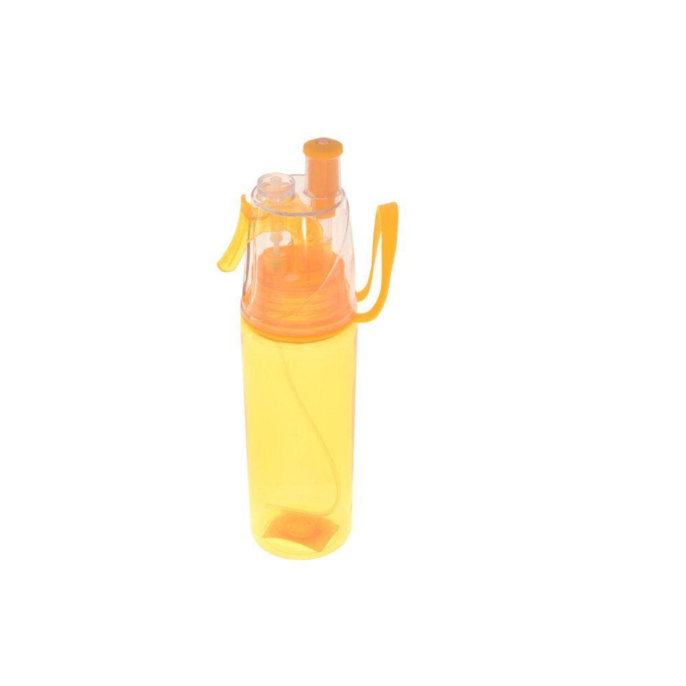 Garrafa Plástico Alça Tampa 400Ml Laranja 1060Am