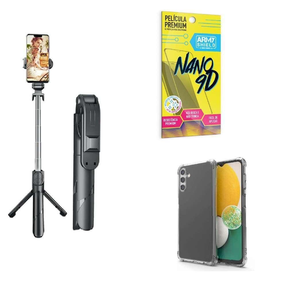 Kit Tripé De Selfie + Capinha Samsung A13 5G + Película 9D