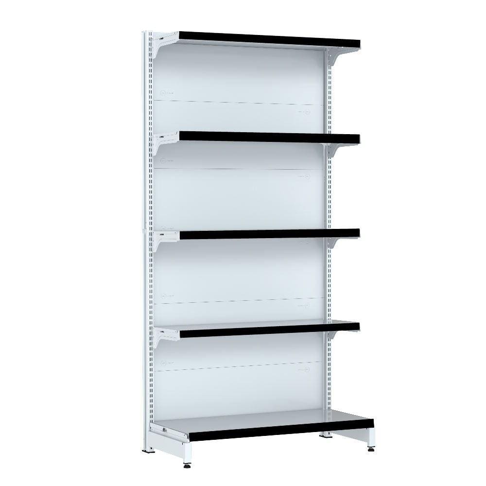 Gondola Parede 170 Fit Inicial Branco 5 Bandeja Pe Preto
