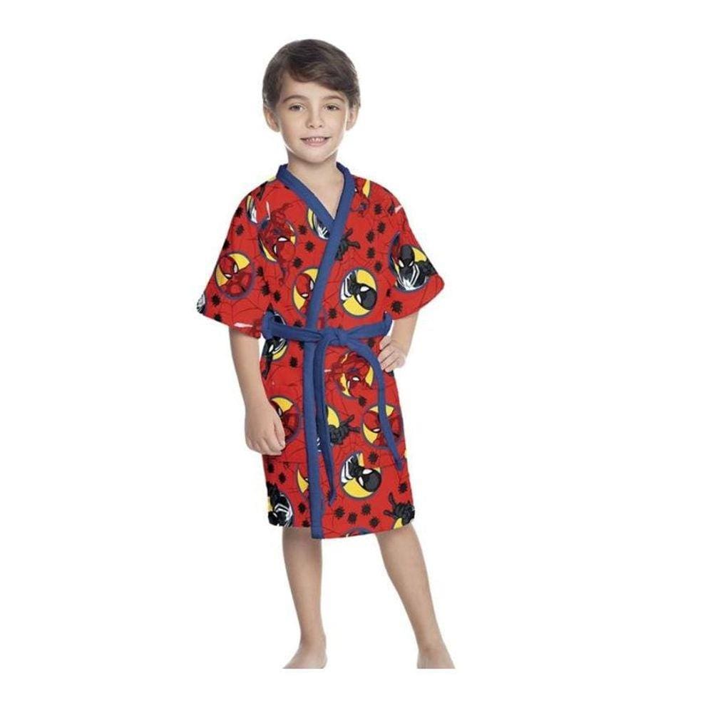Roupão Aveludado Infantil Spider Man 3 Lepper