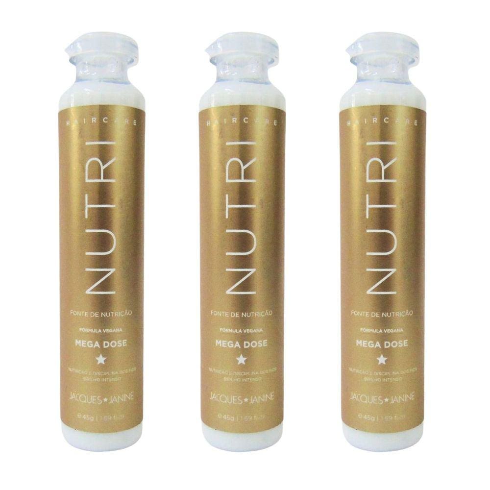 Kit Ampola Mega Dose Jacques Janine Hair Care Nutri 45G C/3