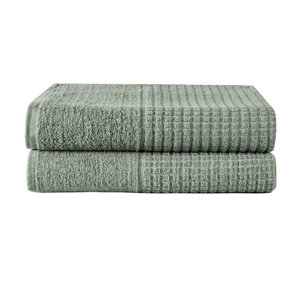 Kit 02 toalhas de banho viena verde esmeralda