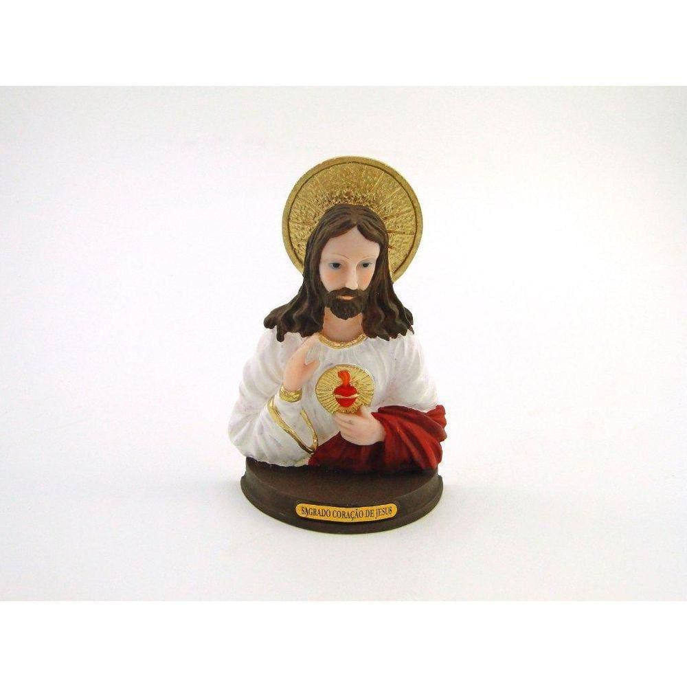Imagem Sagrado Coração De Jesus Busto Resina 12 Cm