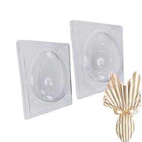 10 Forma Ovo Páscoa Chocolate Acetato Silicone Simples 1Kg