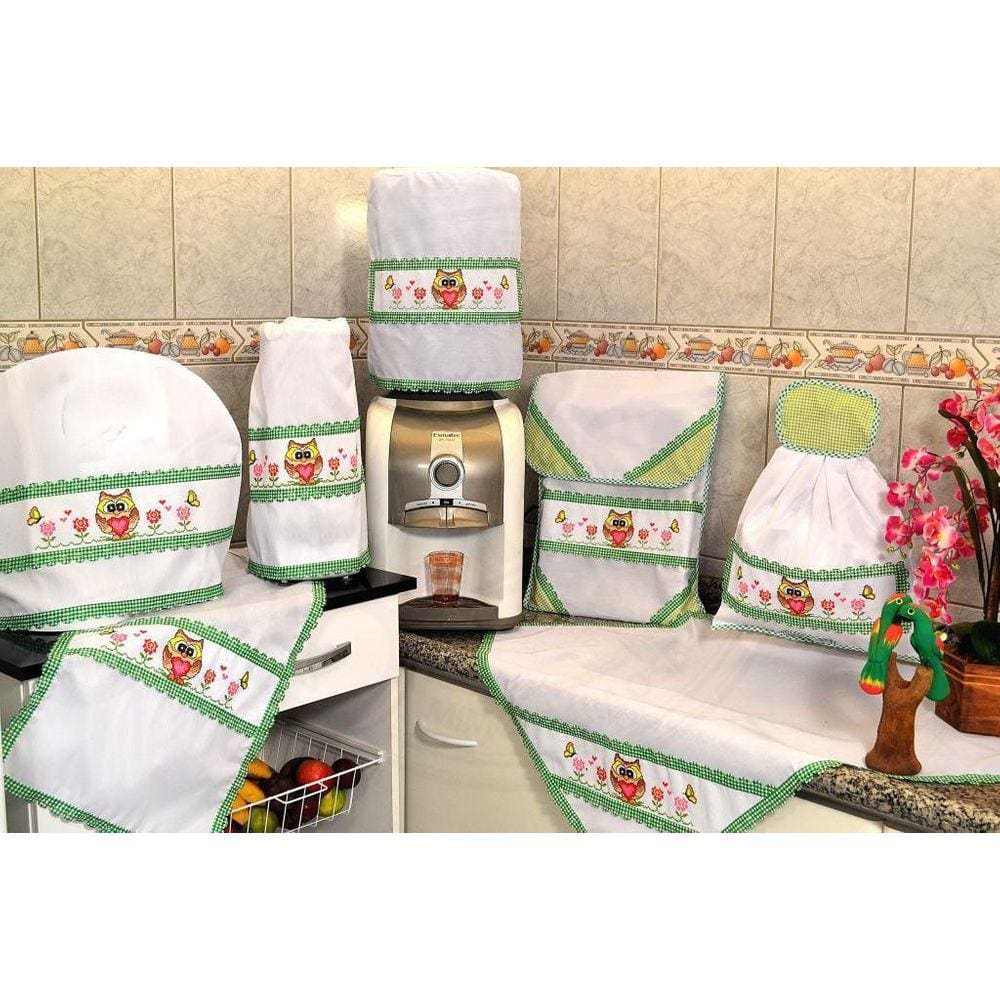 Itens para Cozinha Bordado - Corujinha
