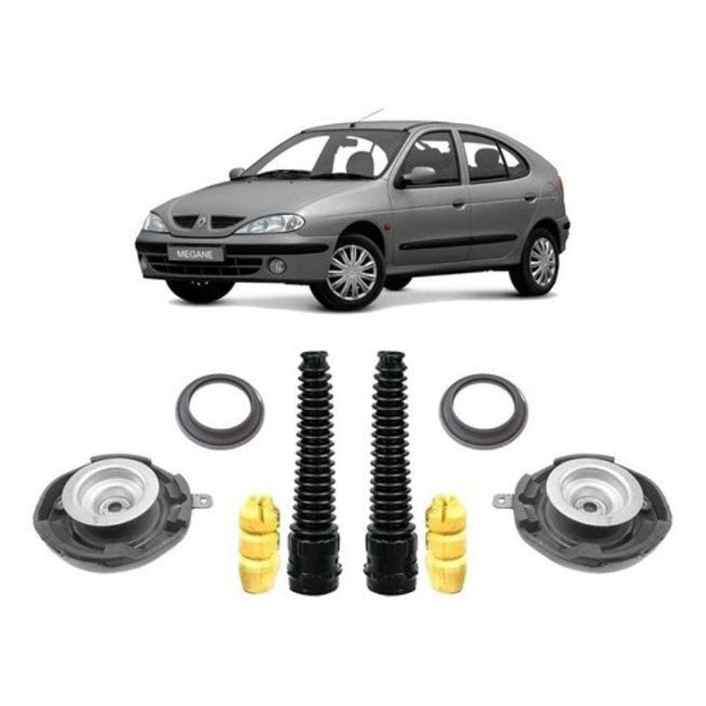 2 Kit Coxim Batente Completo Dianteiro Megane 1997 A 2006