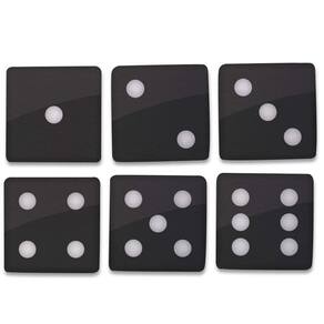 Kit 6 Porta Copos Criativo Dado Preto Decoração Divertida