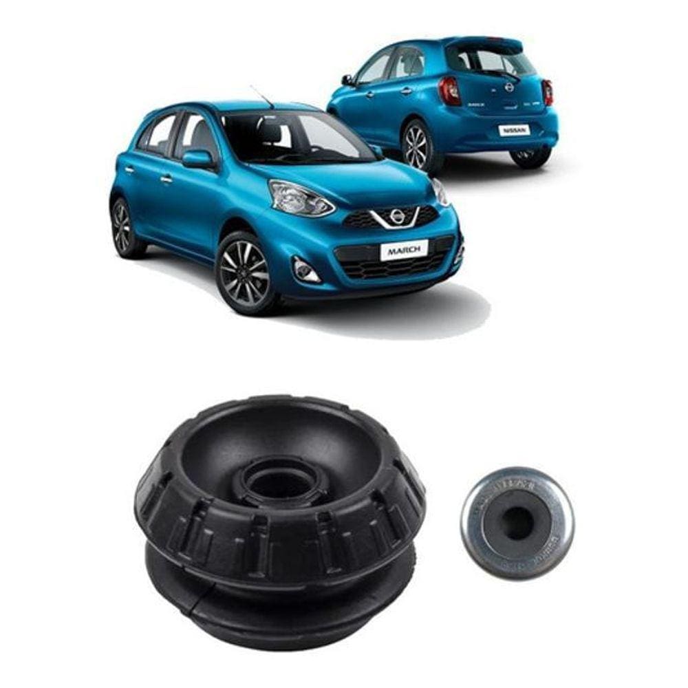 Um Coxim + Rolamento Dianteiro Nissan March 2015 2016 2017