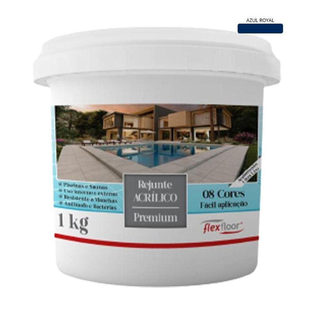 Rejunte Acrílico Flexfloor 1Kg Azul Royal