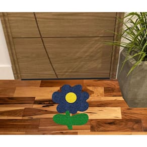 Tapete Capacho Flor No Formato, Para Decoração De Quarto, Dala, Varandas.