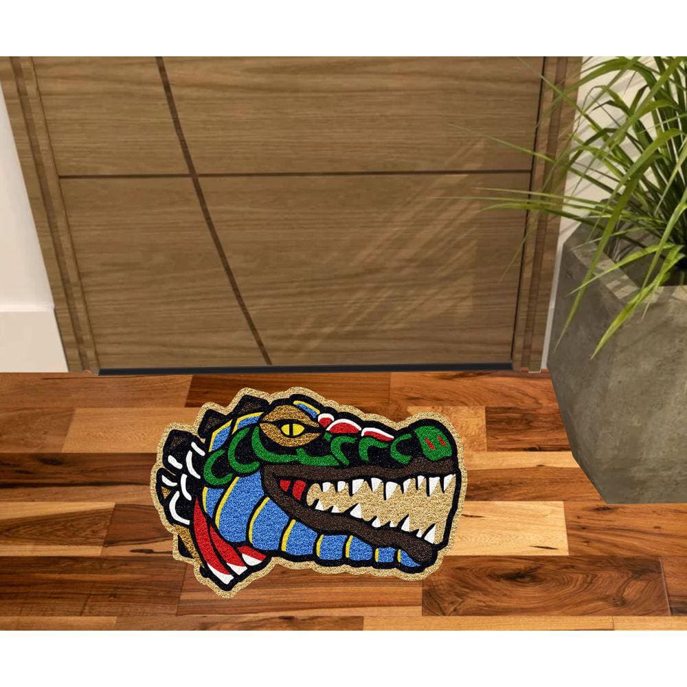 Tapete Jacaré, Crocodilo Formato, Para Decorção De Quarto Sala Quintal.