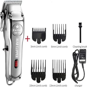 Maquina Corte Cabelo Barba Profissional S/Fio Metal