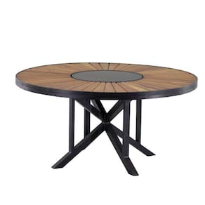 Mesa Atenas Com Prato Giratório em Aluminio Trama