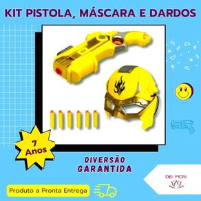 Brinquedo Kit Arminha E Mascara De Dardos Recarregáveis