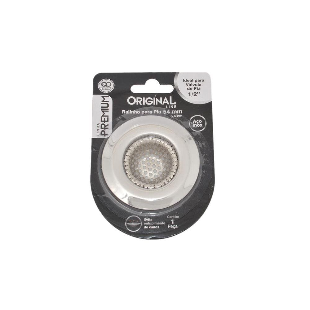 Ralo Grade Para Pia De Cozinha Fibra De Bambu Cinza 10,5X5Cm