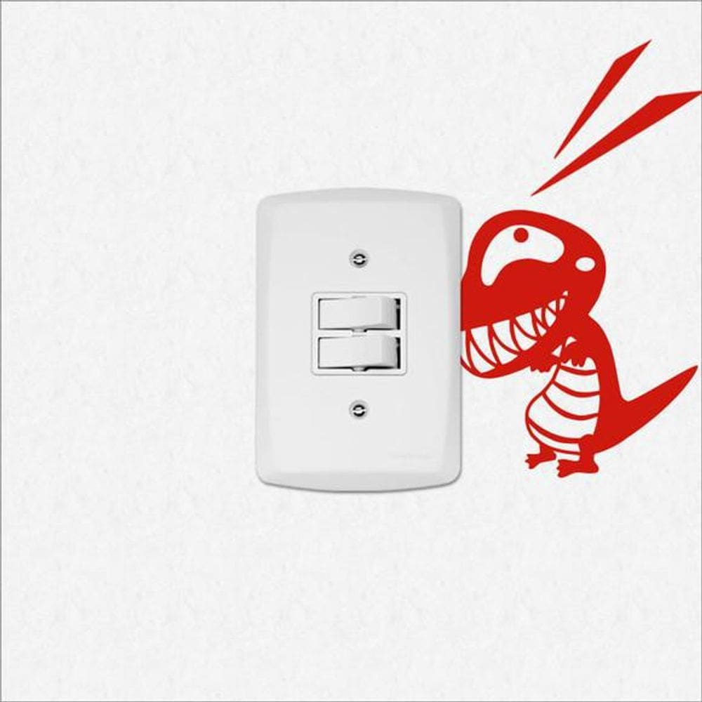 Kit 2 Adesivos Tomada Infantil Dinossauro