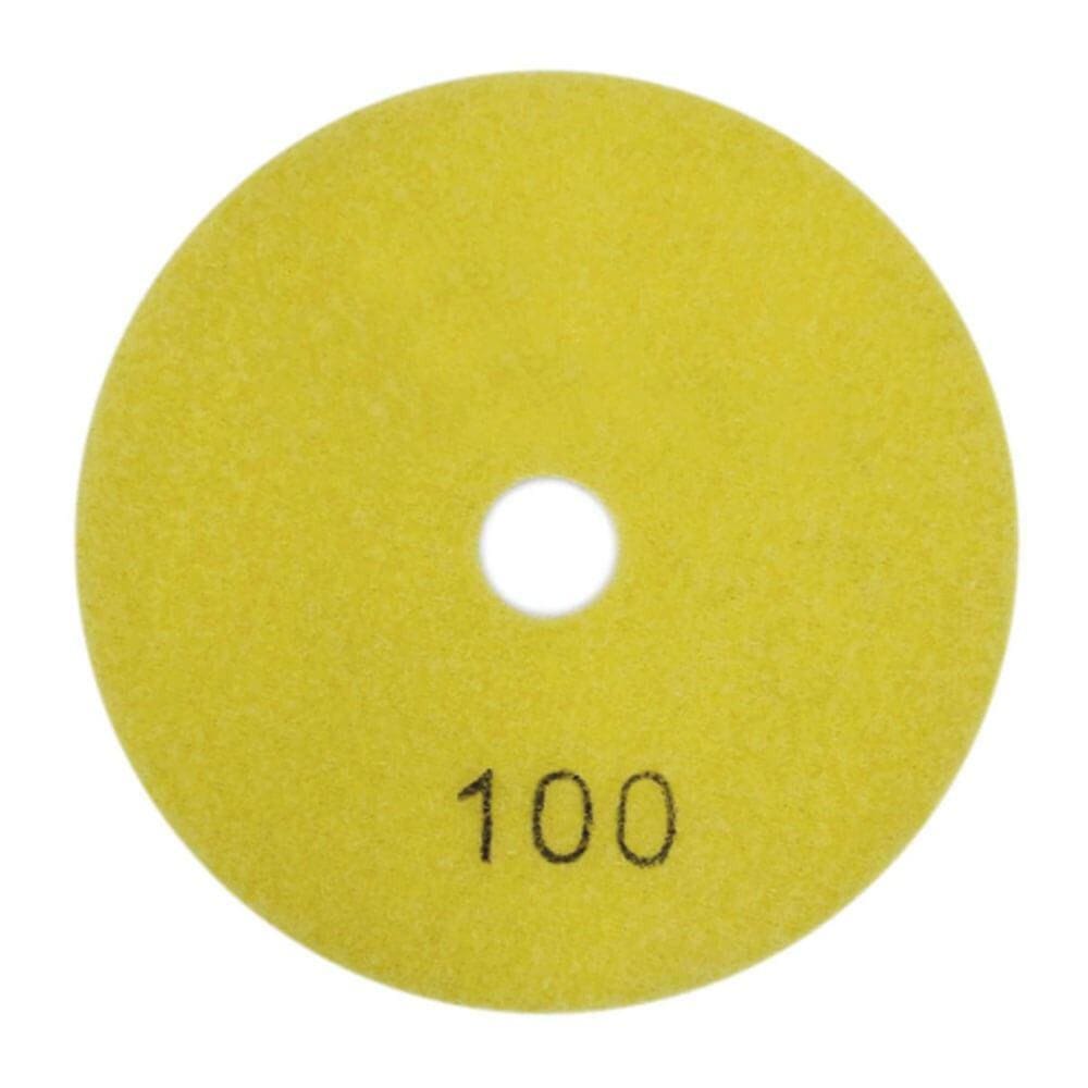 Disco Diamantado - Polimento Seco/úmido - G100 - Amarelo - 62146 - Cortag