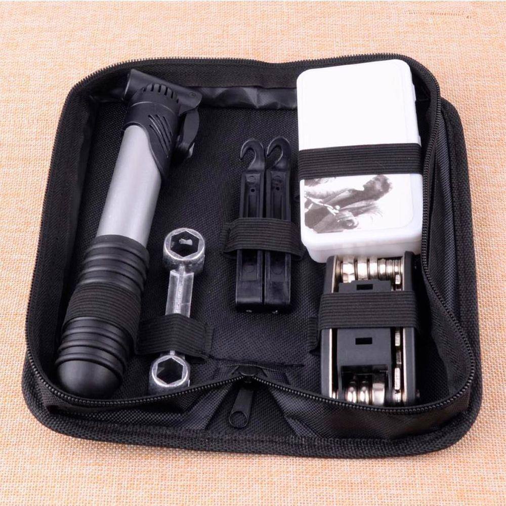 Kit Ferramentas Bicicleta Bomba Ar Remendo Pneu 480g