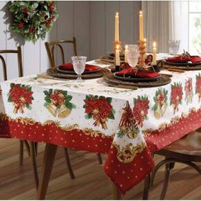 Toalha De Mesa Retangular 8 Lugares Athenas Natal 107 Dohler
