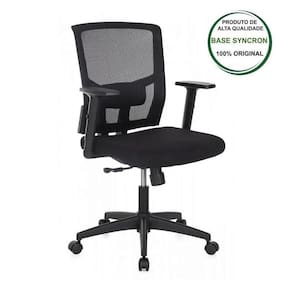 Cadeira Office Diretor Ergon.(NR17) C/ Tensor Lombar, Reg. Braços, Mec. Sincron. Encosto Tela
