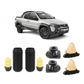 Kit Batente Suspensão Dianteira Traseira Strada 2008 2009 10