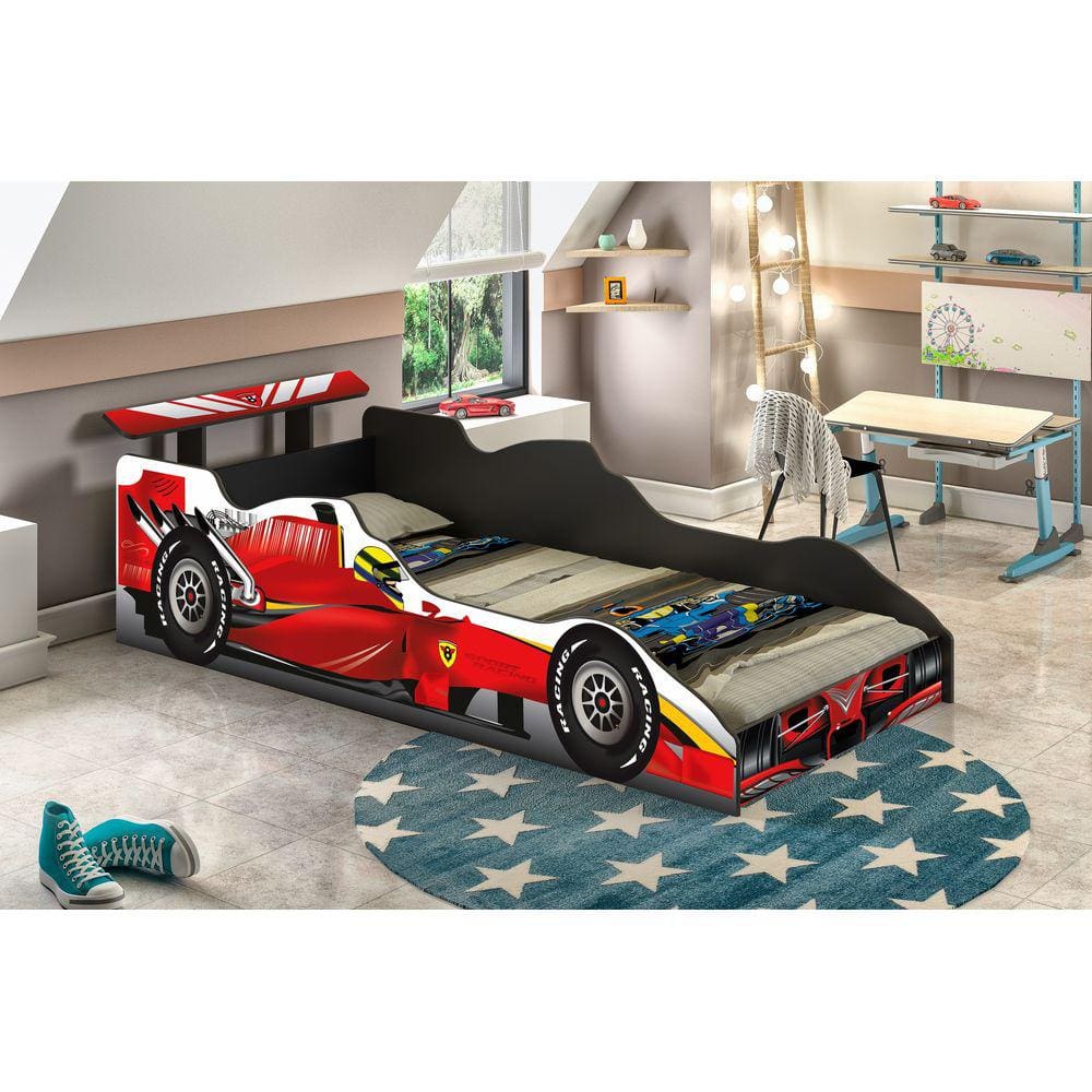 Cama Carro Infantil Formula 1 Vermelho - Rede Móveis