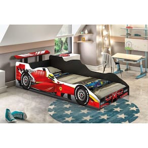 Cama Carro Infantil Formula 1 Vermelho - Rede Móveis