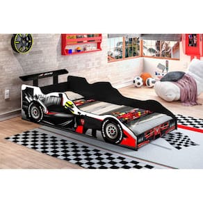 Cama Carro Solteiro Formula 1 Preto - Rede Móveis