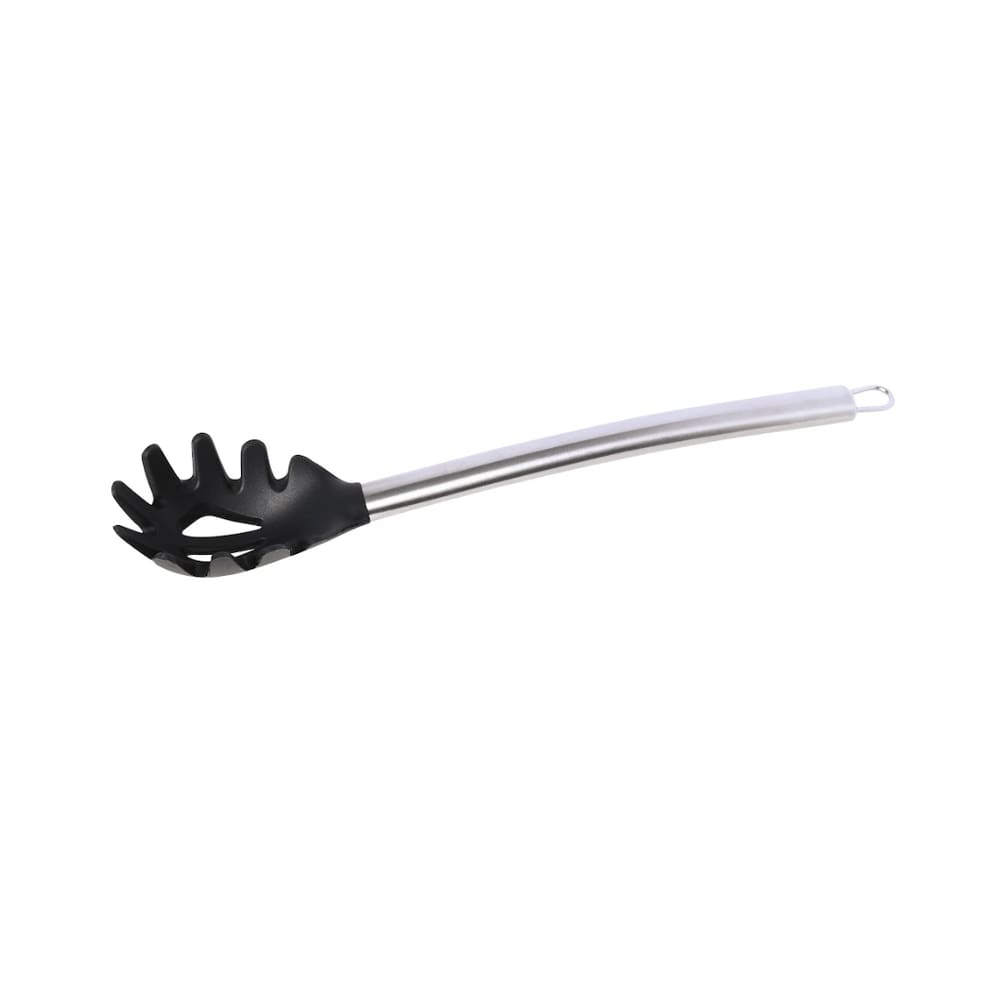 Jogo 2 Colheres Espaguete Silicone Cabo Inox Preto Mimo Style