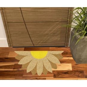 Tapete Para Porta Flor Meia Lua.