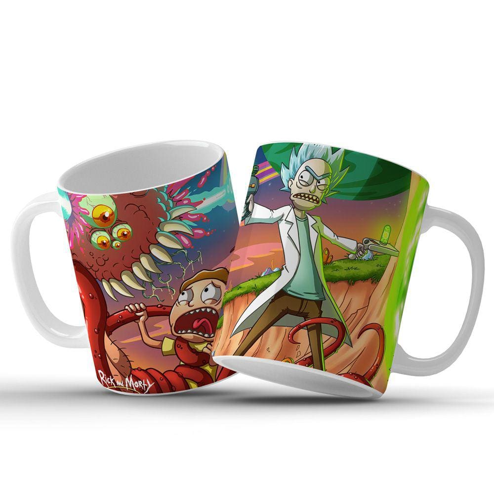 Caneca Rick e Morty Personalizada em Cerâmica