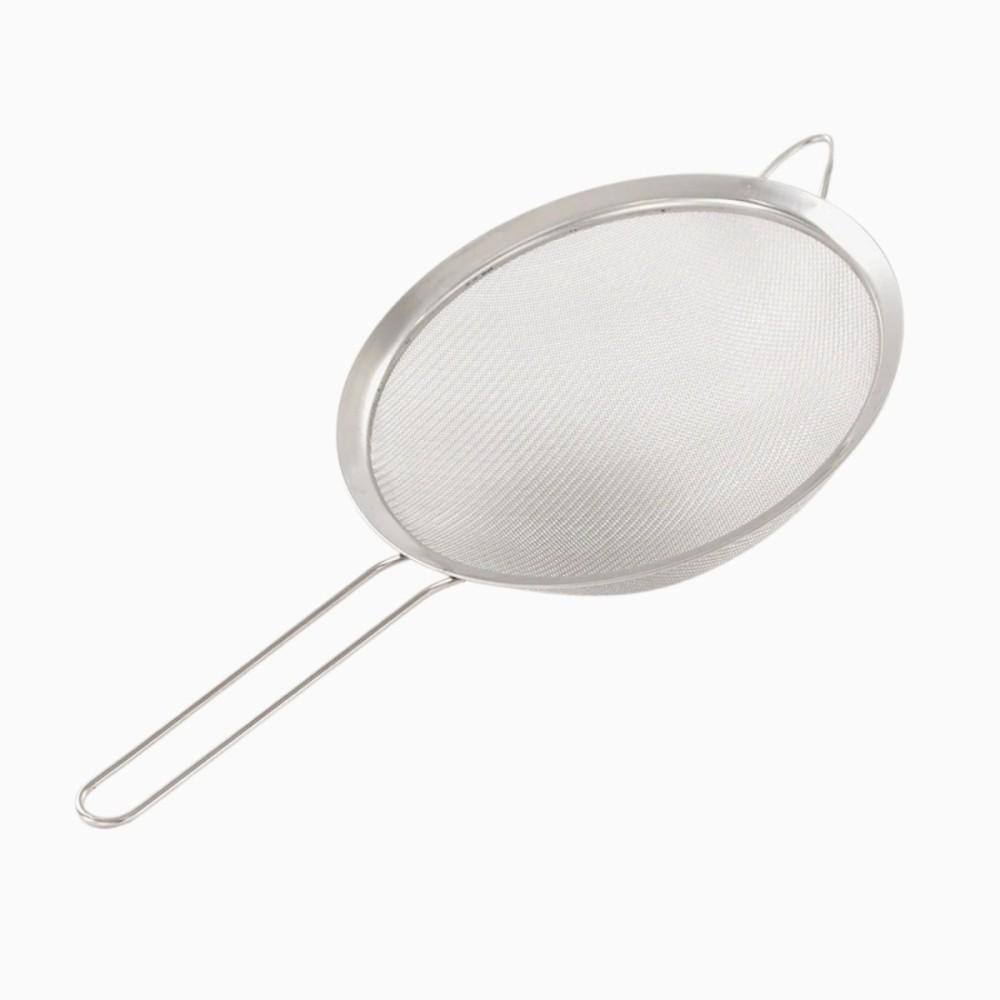 Peneira De Cozinha Coar Inox 10Cm Polvilhar Escorrer Massas