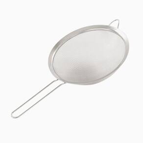 Peneira De Cozinha Coar Inox 10Cm Polvilhar Escorrer Massas