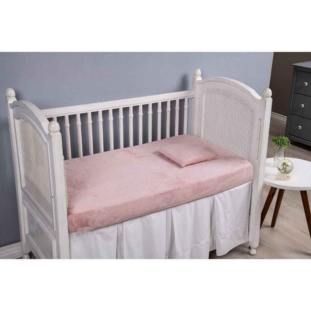 Jogo De Lençol Soft Rose Berço Padrão 2 Peças