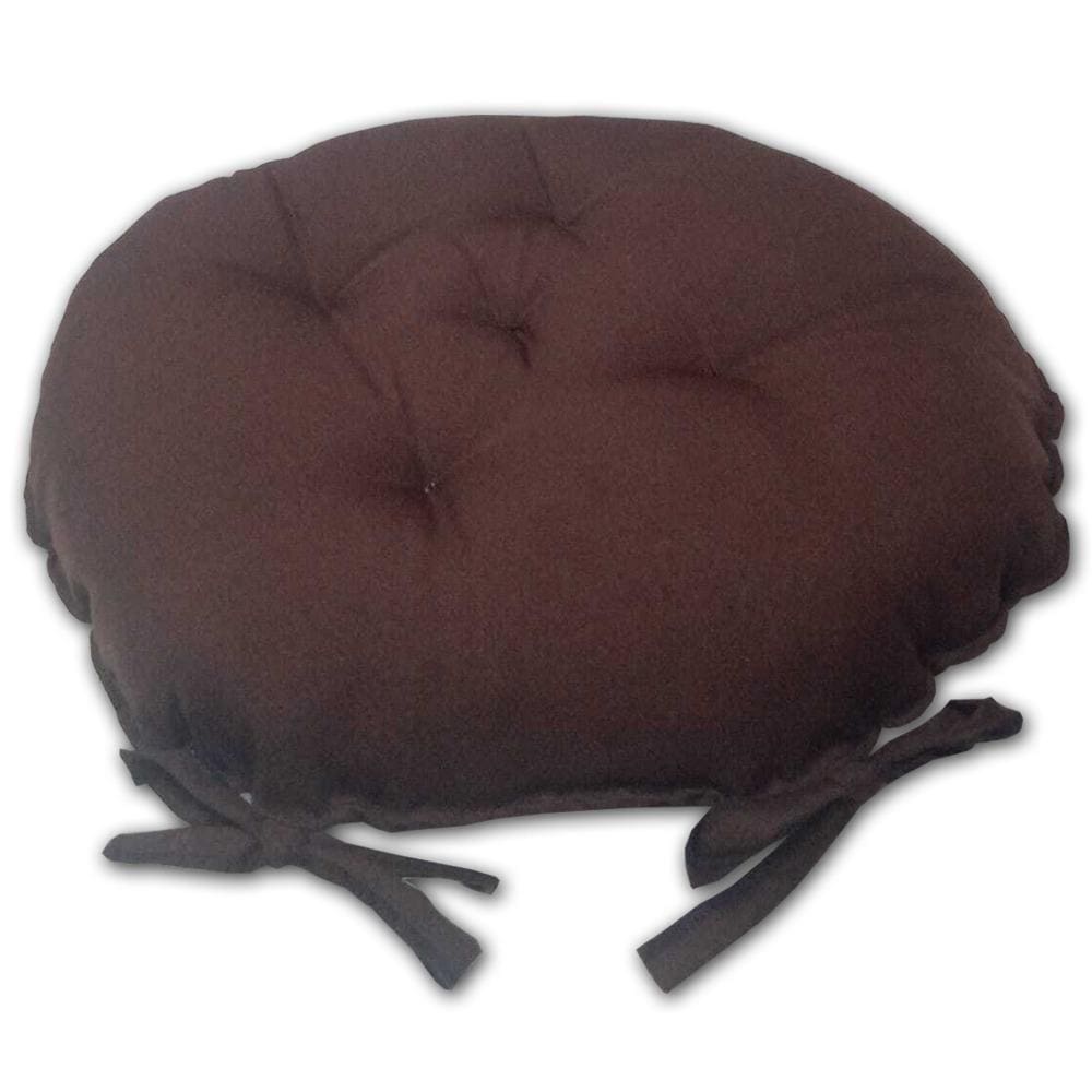 Assento Para Cadeira Almofada Futon 40X40 Redondo Marrom