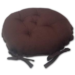 Assento Para Cadeira Almofada Futon 40X40 Redondo Marrom