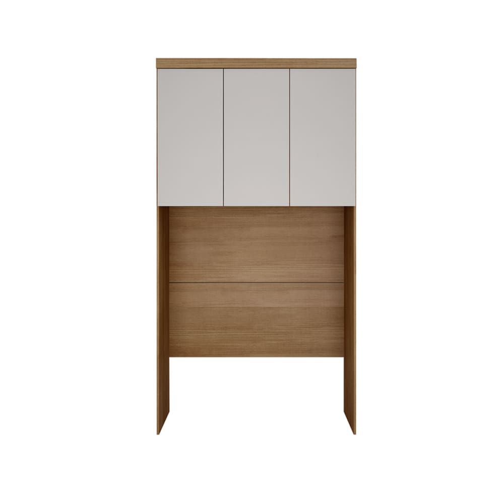 Modulado Aéreo Solteiro 3 Portas - Linea-Cumaru/Fendi - Móveis Novo Horizonte