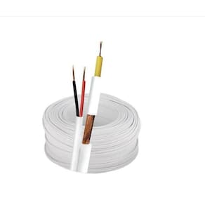Kit 6 Cabos Coaxial Para Cftv 4Mm 80% - Rolo 100M -6Un