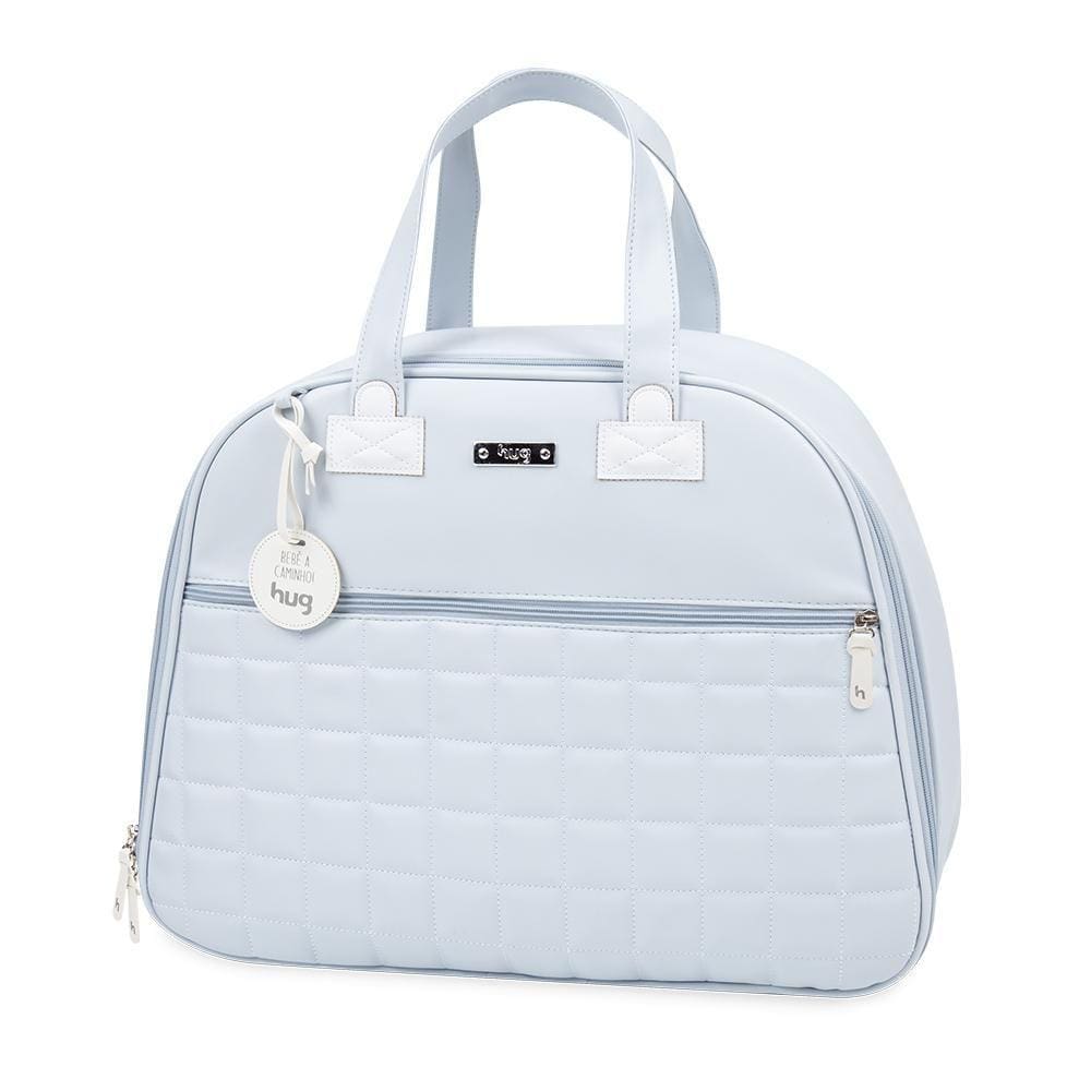 Bolsa de Maternidade Extra Grande Hug Quadriculada Azul