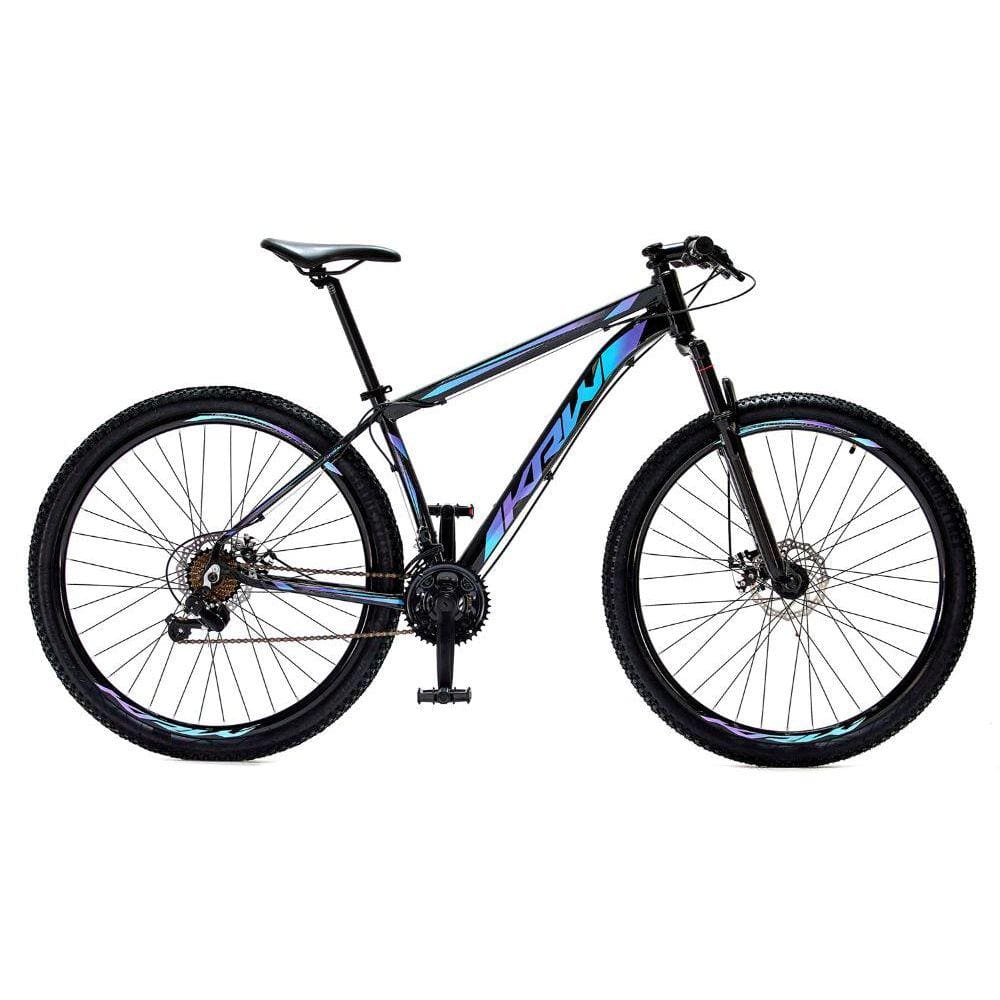 Bicicleta Krw S7 Aro 29 Susp. Dianteira 27 Marchas - Preto/azul/roxo