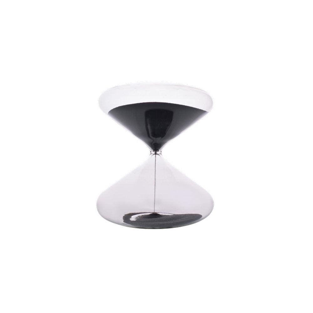 Ampulheta Decorativa Vidro Areia Preta 13cm HJ3013 BTC
