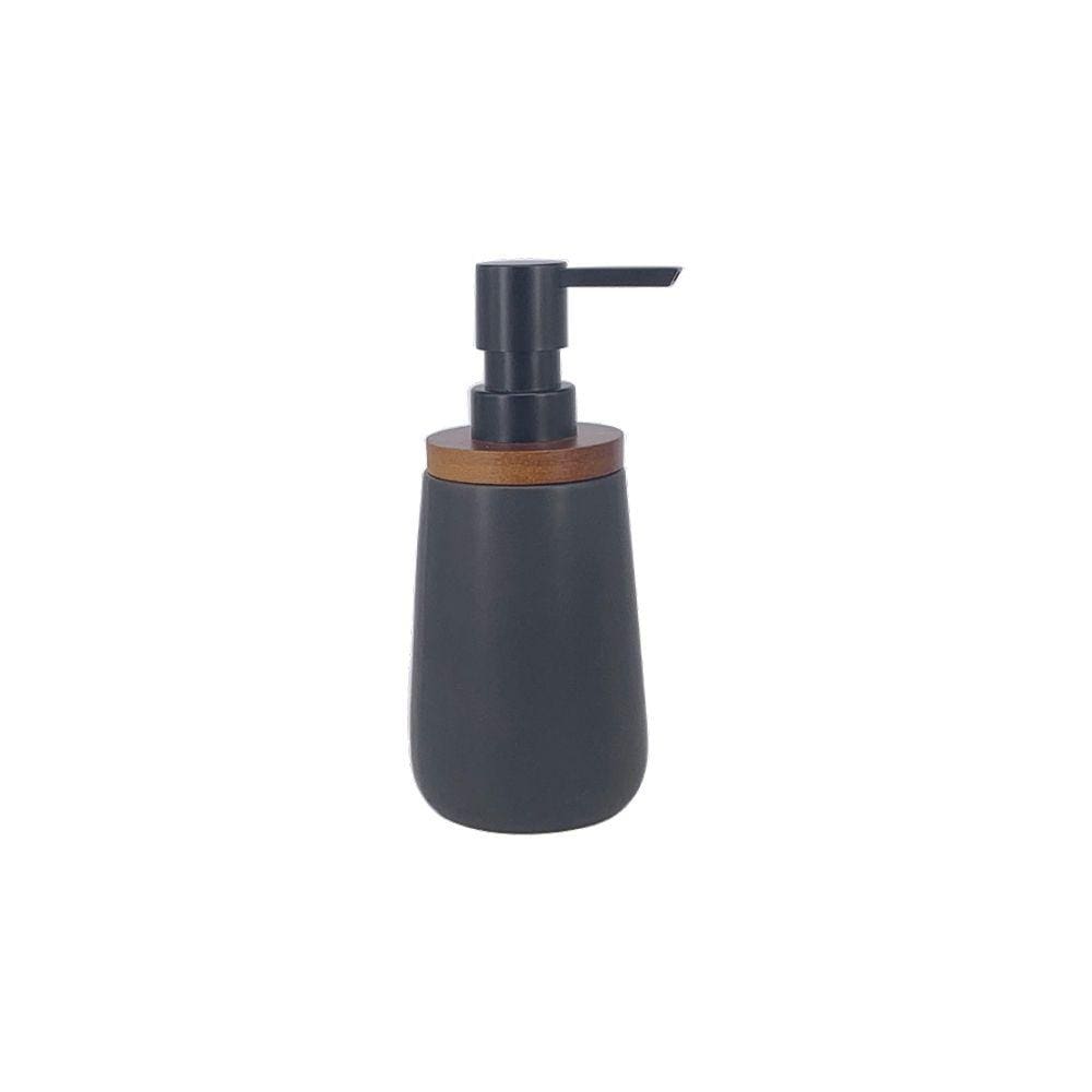 Porta Sabonete Liquido de Cerâmica Preto 18cm ZO2005 BTC