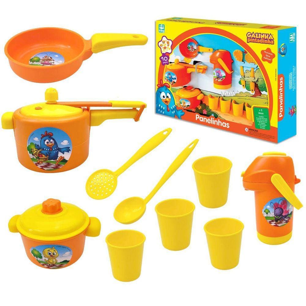 Kit Cozinha Infantil Jogo De Chá Panelas Brinquedo Comidinha